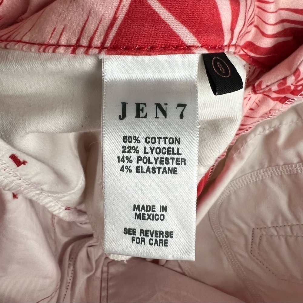 Jen7 7for all mankind red pants trousers 8 leaf ankle skinny - Picture 8 of 11